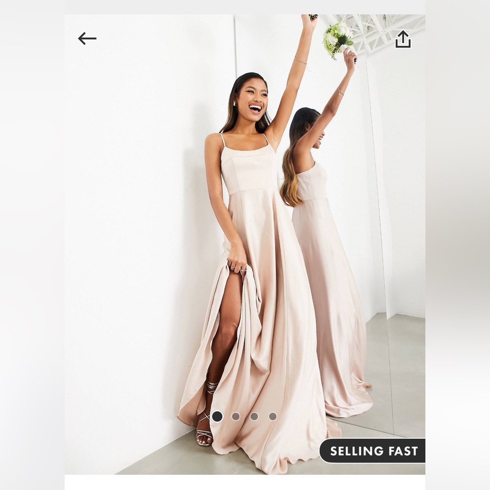 ASOS bridesmaid dress color blush